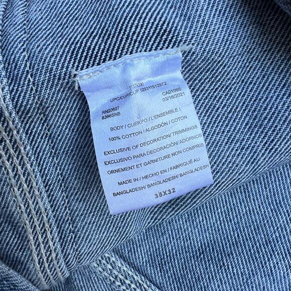 Dickies Denim Jean Bib Overalls Pants 36 x 32 Workwear Stonewashed Indigo Blue - Picture 3 of 12